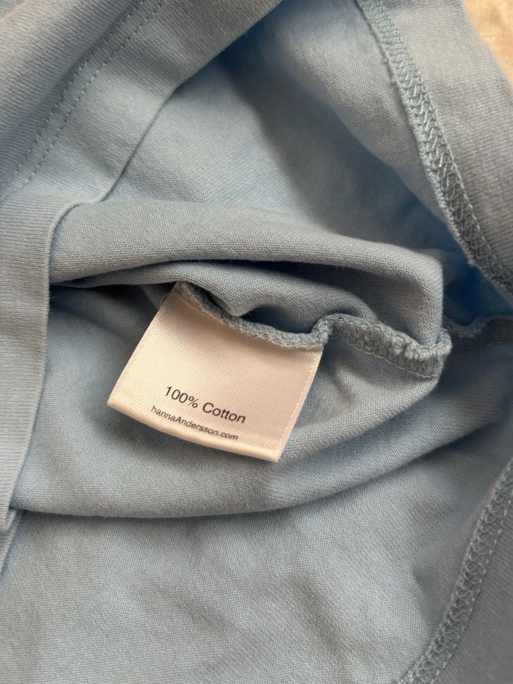 Hanna Andersson Kids Gender Neutral Pale Blue Tee with Yellow Banana Print
